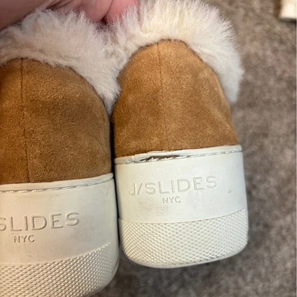 J Slides Mellia Suede Fur Platform Sneakers - Picture 4 of 5